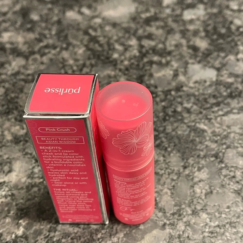 Purlisse BLUSH GLOW BB CHEEK + LIP in Pink Crush, a flamingo pink shade